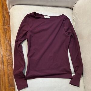 Deep Burgundy Long Sleeve Top